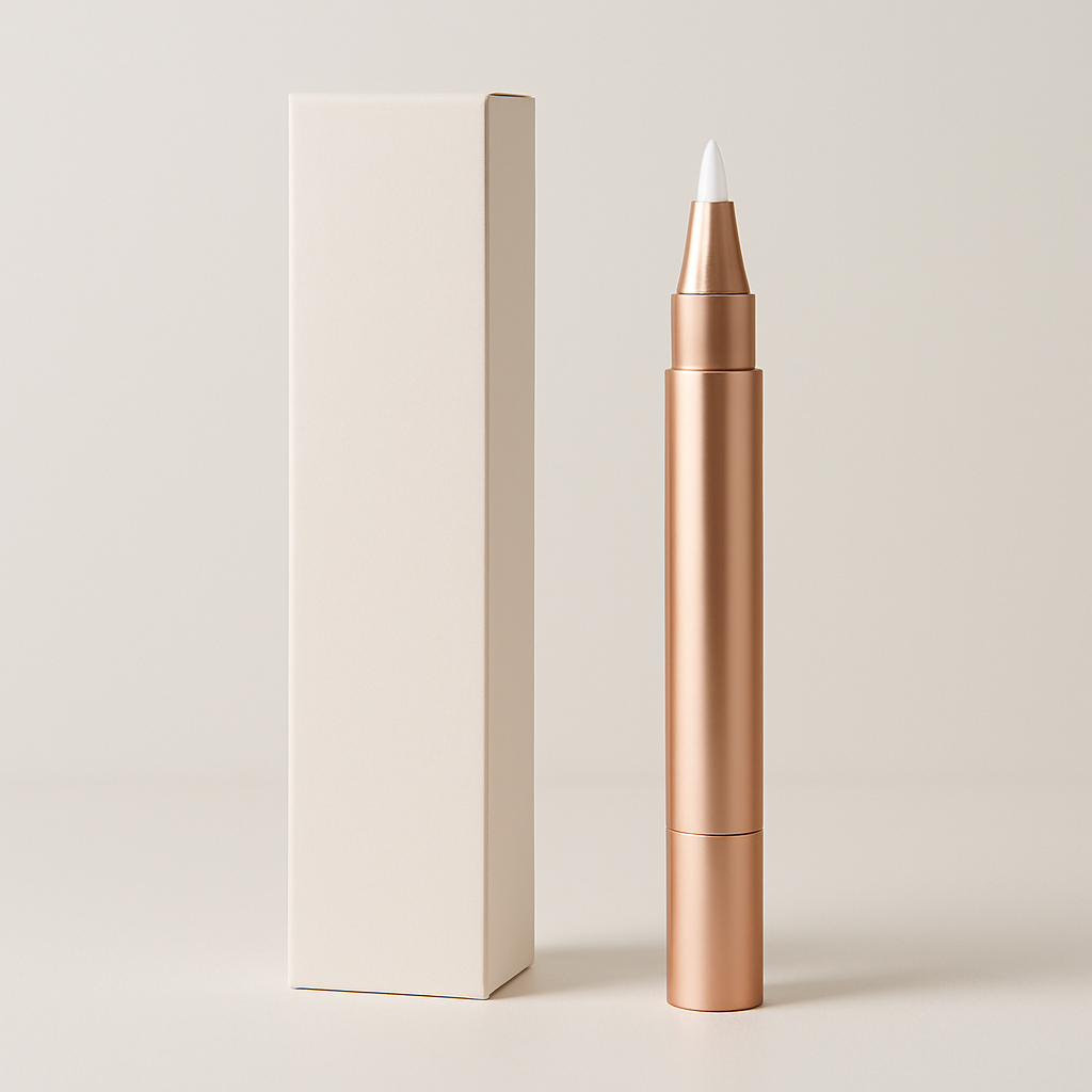Rose-gold teeth whitening pen with box
